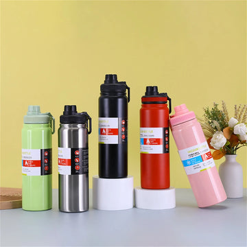 Stainless Steel Insulated Water Cup Stainless Steel And Vacuum Insulated Daily Leisure Sports Car Water Bottle 600/800/1000ml