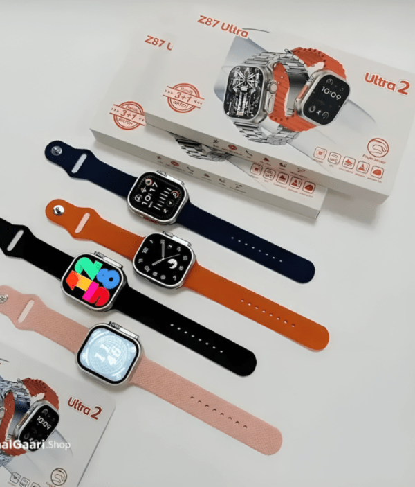 LATEST Z87 ULTRA 2 SMART WATCH 49MM WITH 3 STRAPS & GESTURE TOUCH SMARTWATCH