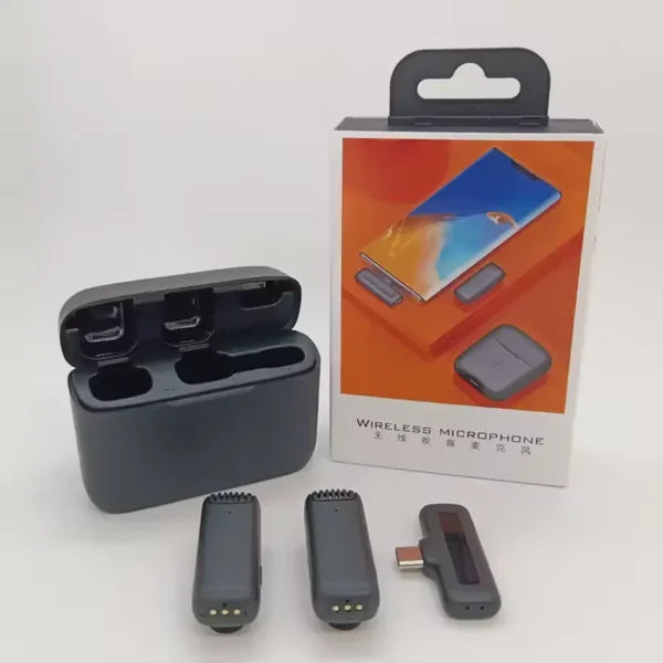 J13 TYPE-C DUAL WIRELESS LAVALIER MICROPHONE WITH CHARGING CASE